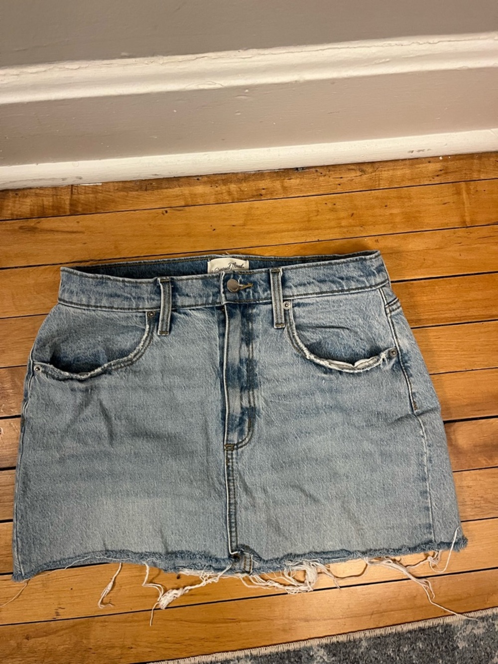 Universal Thread Light Wash Denim Mini Skirt